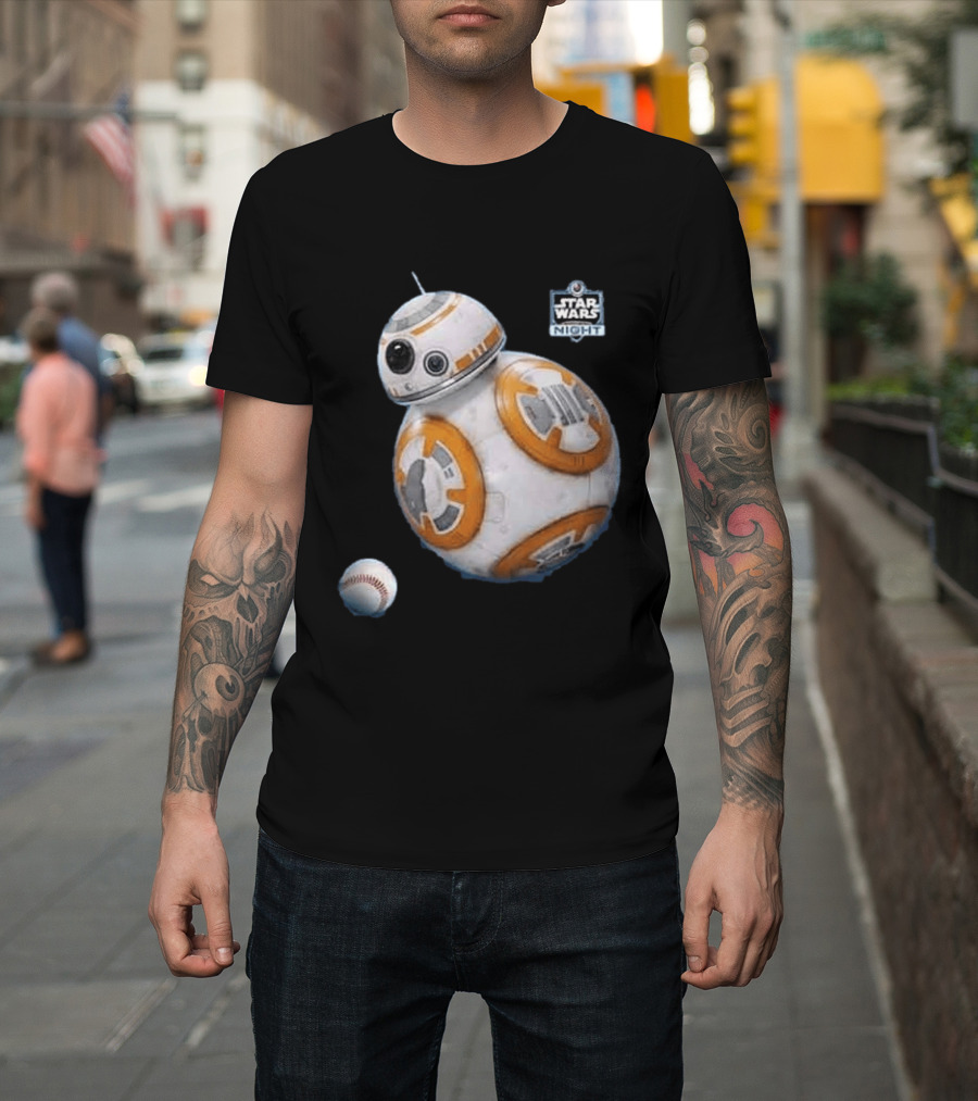 Star Wars Night BB 8 Baseball Event T-Shirt