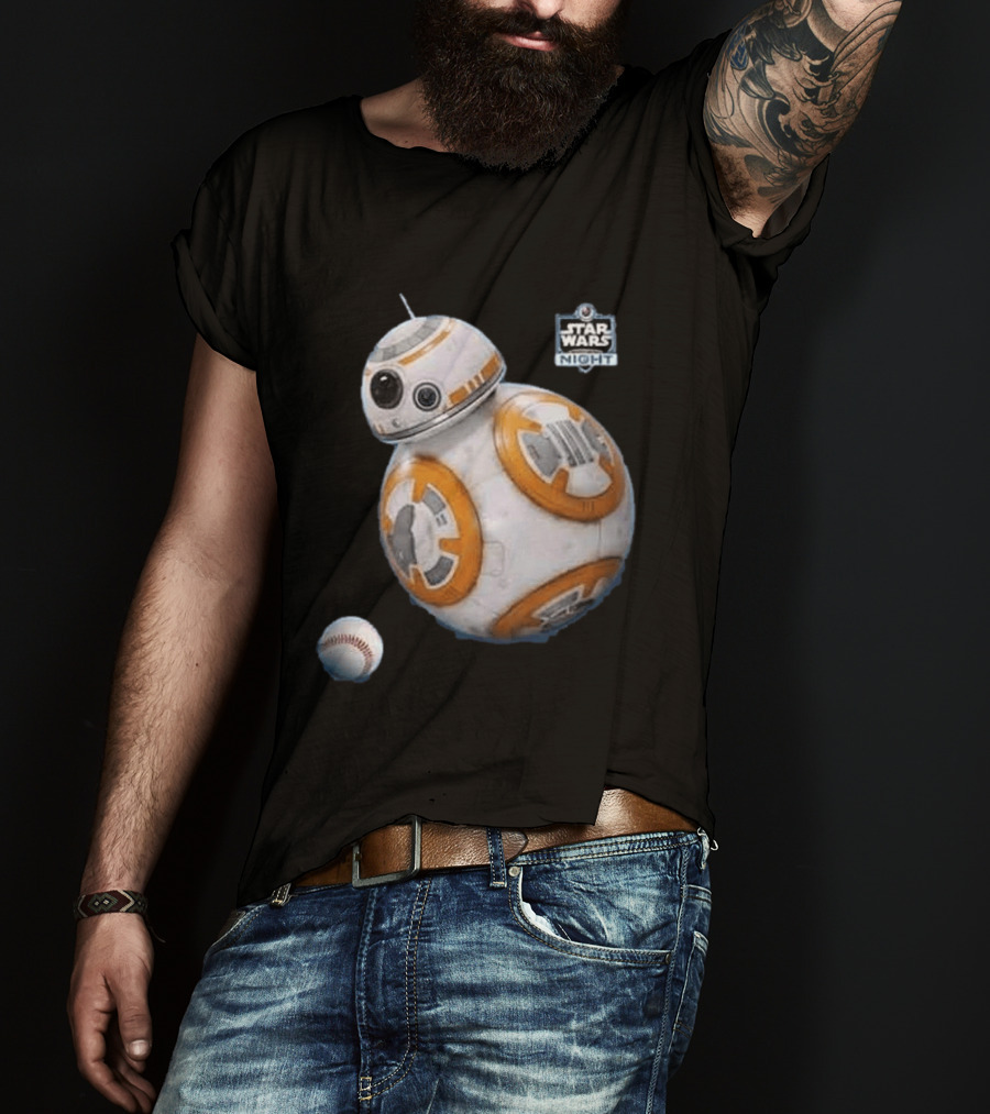 Star Wars Night BB 8 Baseball Event T-Shirt