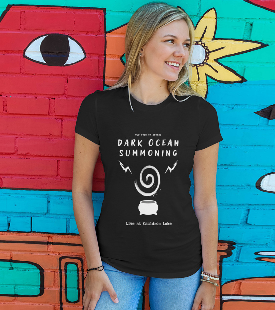 Old Gods Of Asgard Dark Ocean Summoning Live At Cauldron Lake T-Shirt