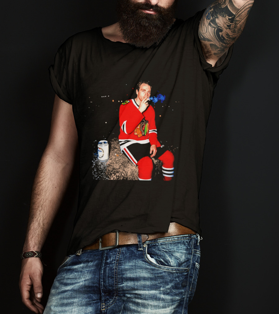 Patrick Kane Chicago Blackhawks Showtime Smoking Retro Aesthetic T-Shirt