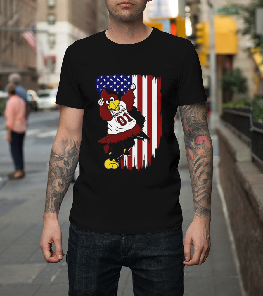 South Carolina Gamecocks Carolina 01 USA Flag We The People T-Shirt