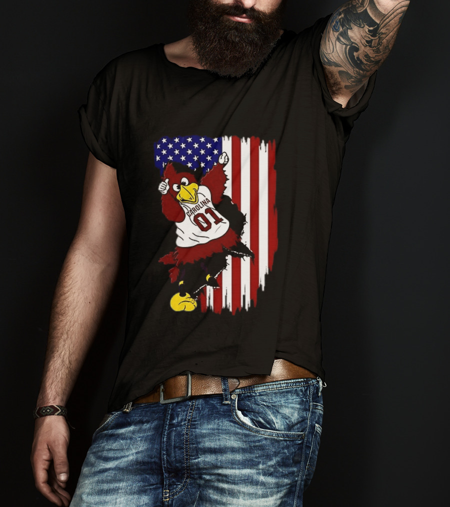 South Carolina Gamecocks Carolina 01 USA Flag We The People T-Shirt