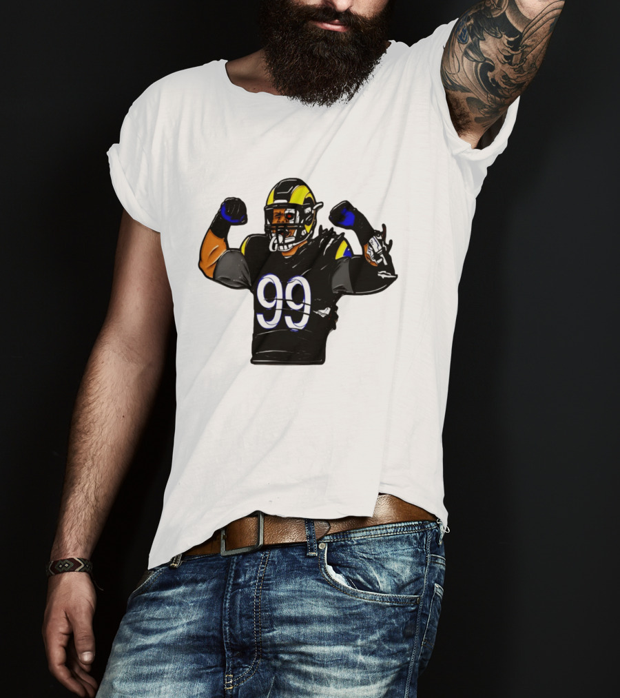 Los Angeles Rams Cyborg Player Cyber Beast 99 Football T-Shirt