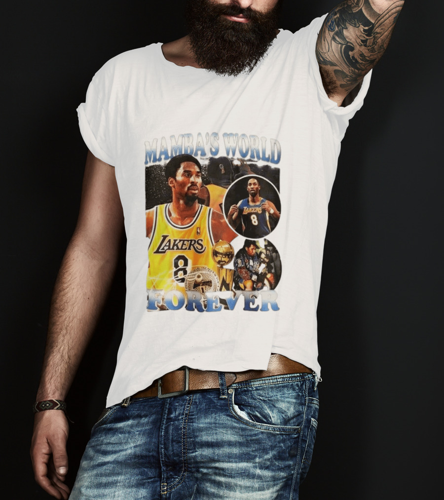 Mamba's World Forever Lakers Kobe Bryant 8 T-Shirt