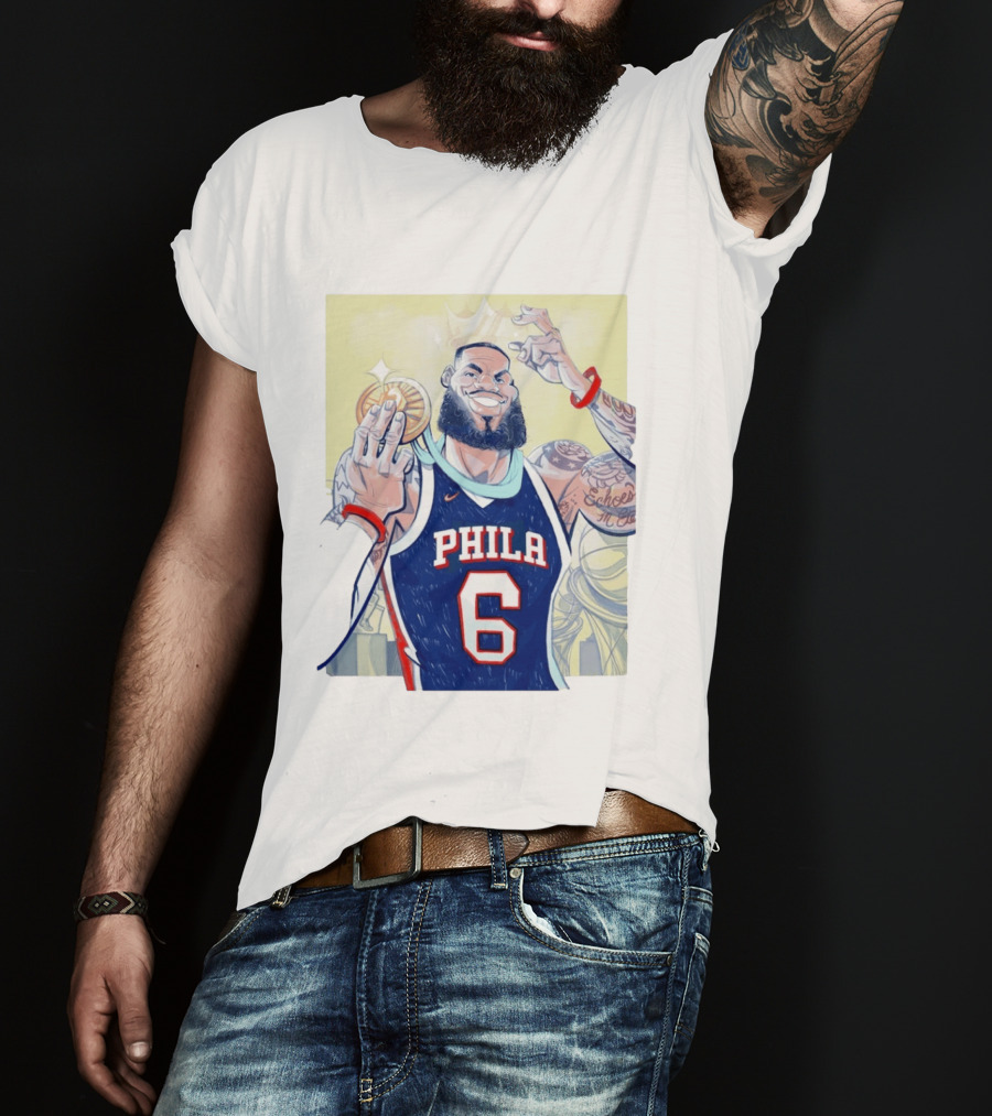 LeBron James Phila 6 Caricature NBA T-Shirt