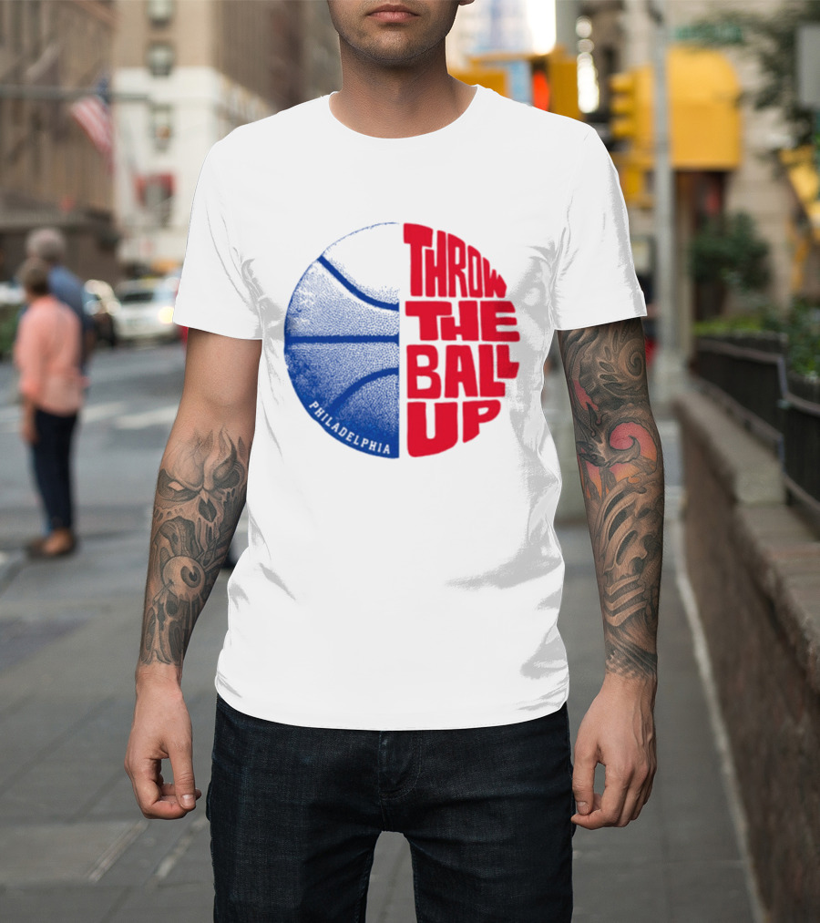 LeBron James Philadelphia 76ers Throw The Ball Up Basketball T-Shirt