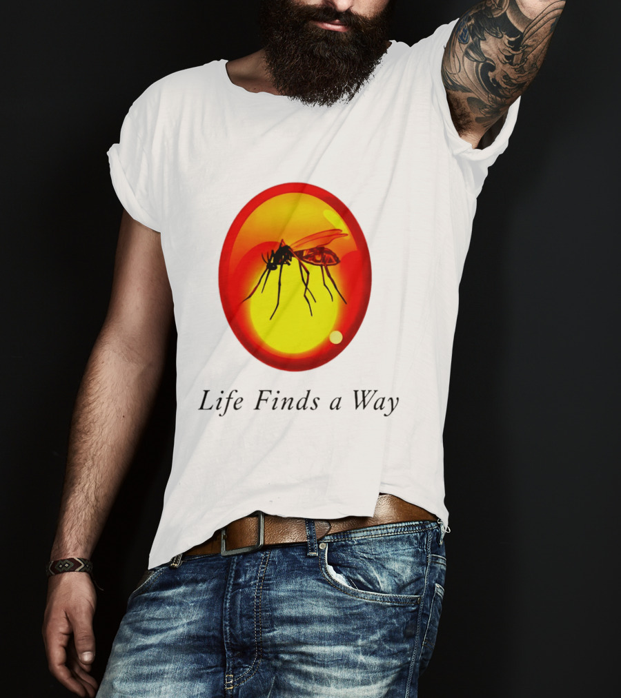 Mosquito In Amber Life Finds A Way Jurassic Park T-Shirt