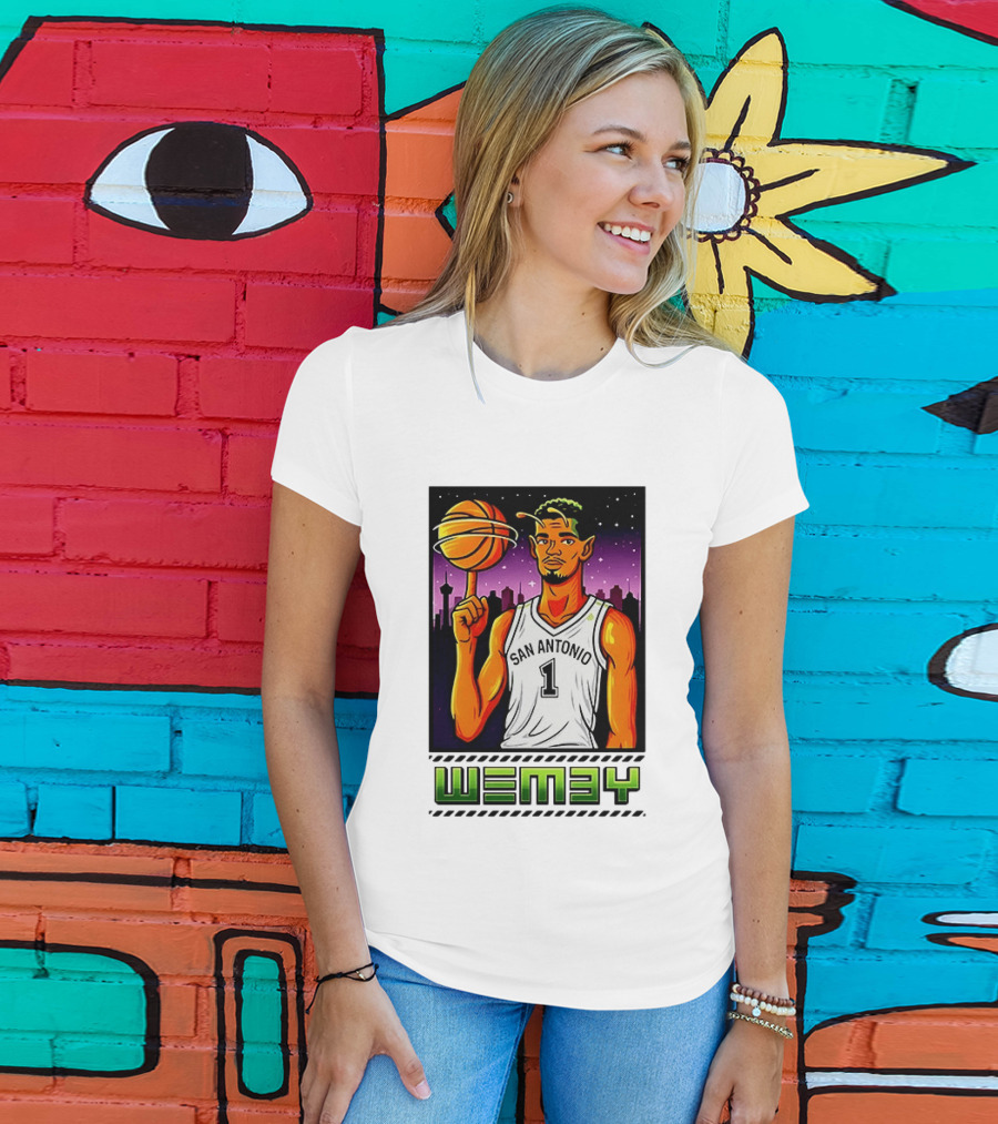 Wemby No 1 San Antonio Basketball Alien T-Shirt