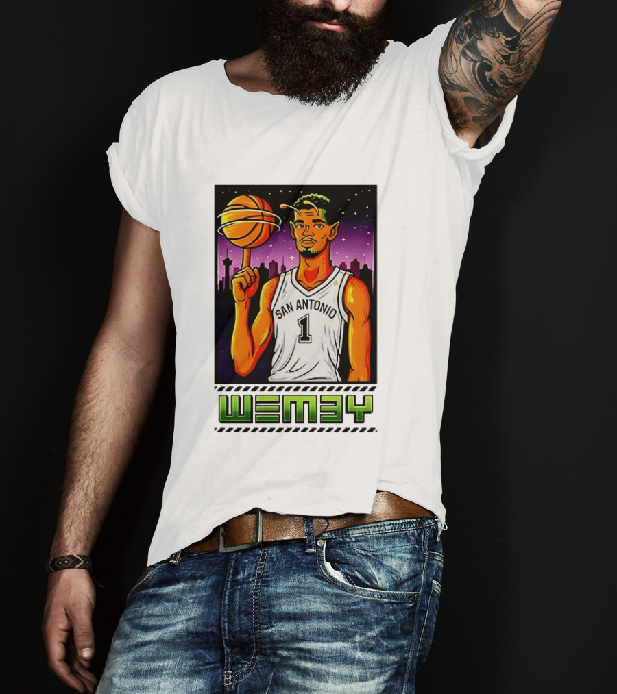 Wemby No 1 San Antonio Basketball Alien T-Shirt