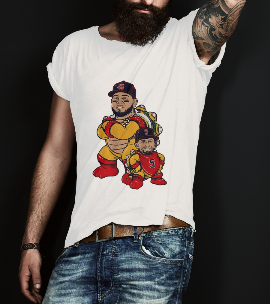 Bowser And Mini Bowser Willson Contreras Caleb Durbin Boston Red Sox T-Shirt