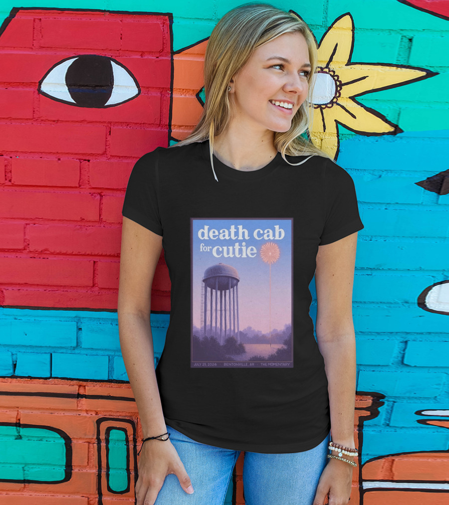 Death Cab For Cutie July 25 2026 The Momentary Bentonville AR Water Tower Firework T-Shirt