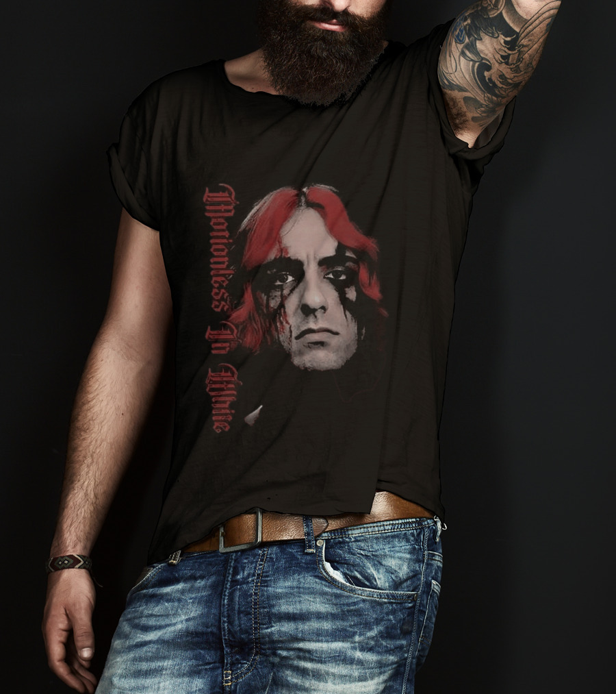 Motionless In White Vinny Decades Black Metal Face Paint Red Hair T-Shirt
