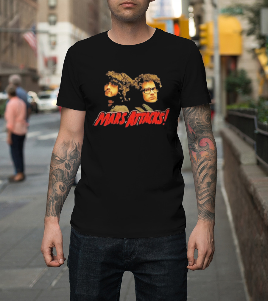 Omar Rodríguez López Cedric Bixler Zavala Mars Attacks Collaboration T-Shirt