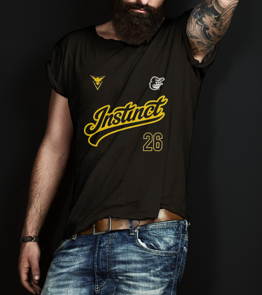 2026 Instinct Orioles Pokémon GO Night Team Yellow 26 T-Shirt