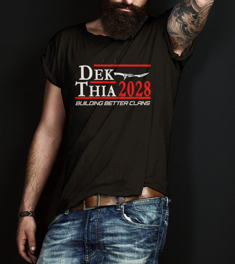 Dek Thia 2028 Building Better Clans Knife T-Shirt