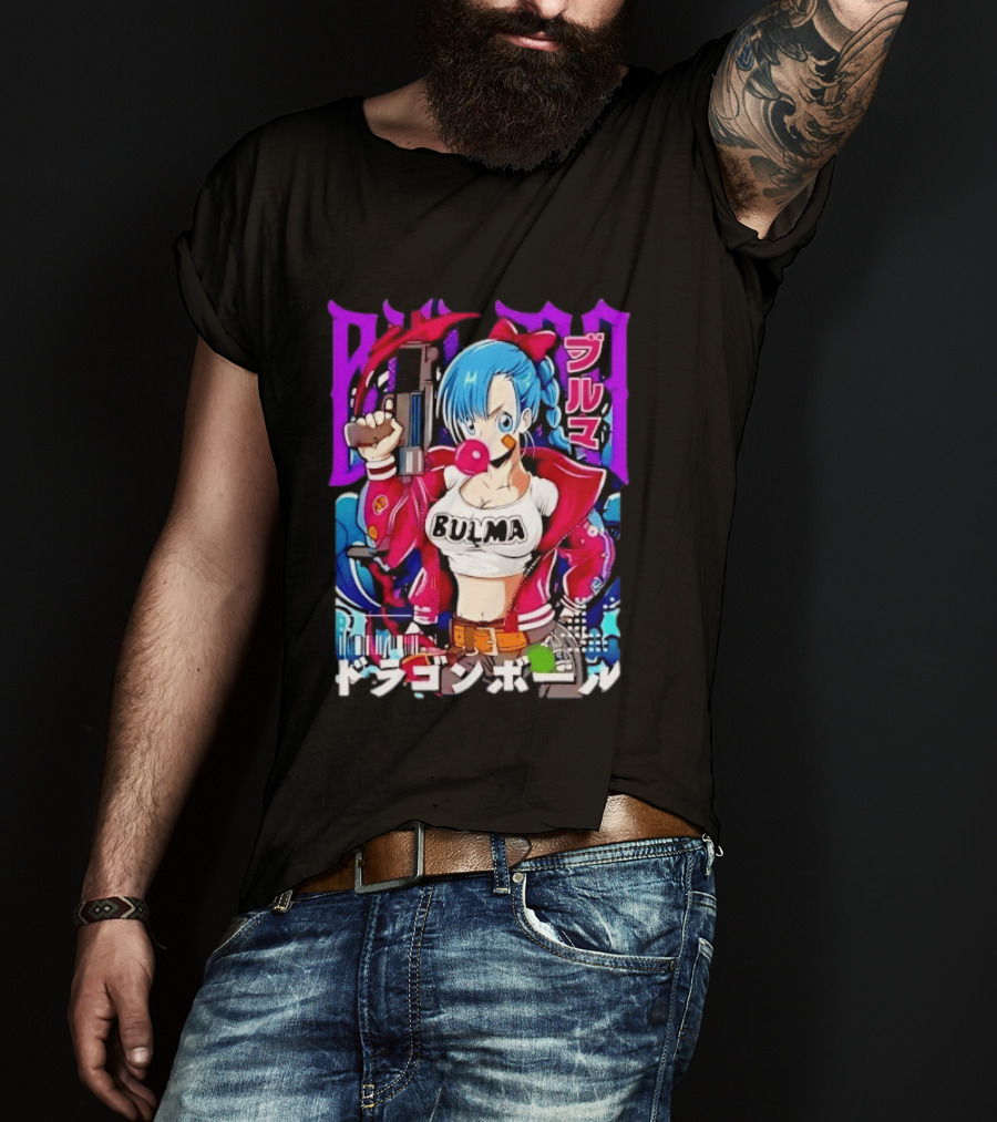 Bulma Dragon Ball Bulma Anime Manga Character Japan Kanji Street T-Shirt