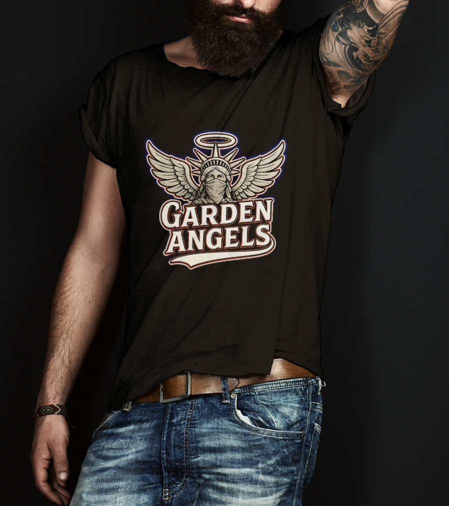 Garden Angels Winged Statue Of Liberty Halo T-Shirt
