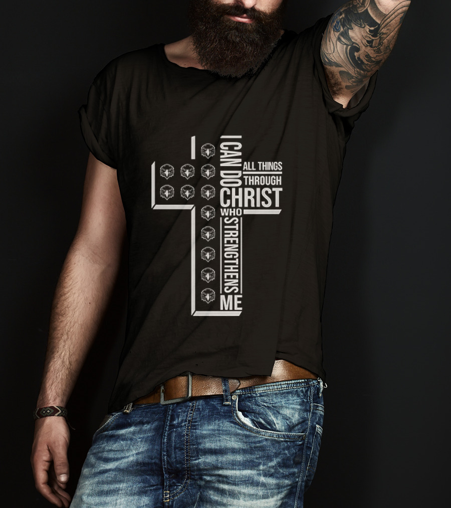 Canyon Ridge Middle School I Can Do All Things Through Christ Who Strengthens Me Cross T-Shirt