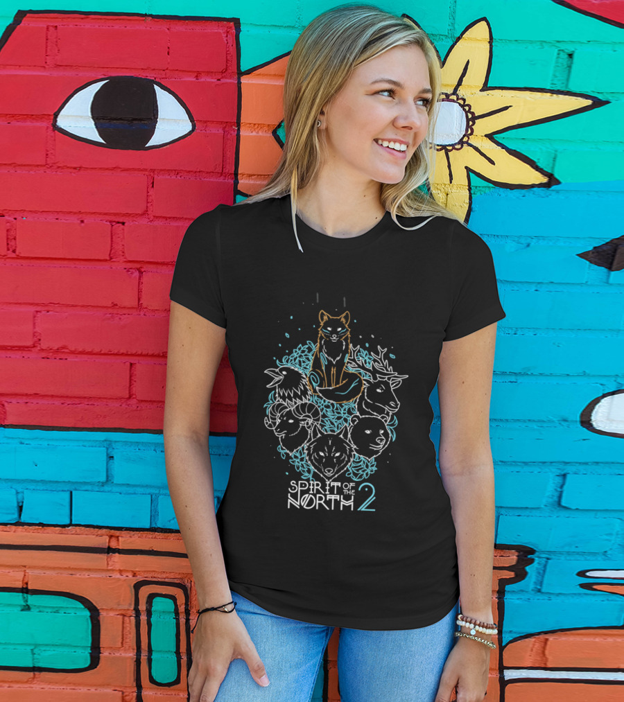 Spirit Of The North 2 Guardian Spirits Animal Circle T-Shirt