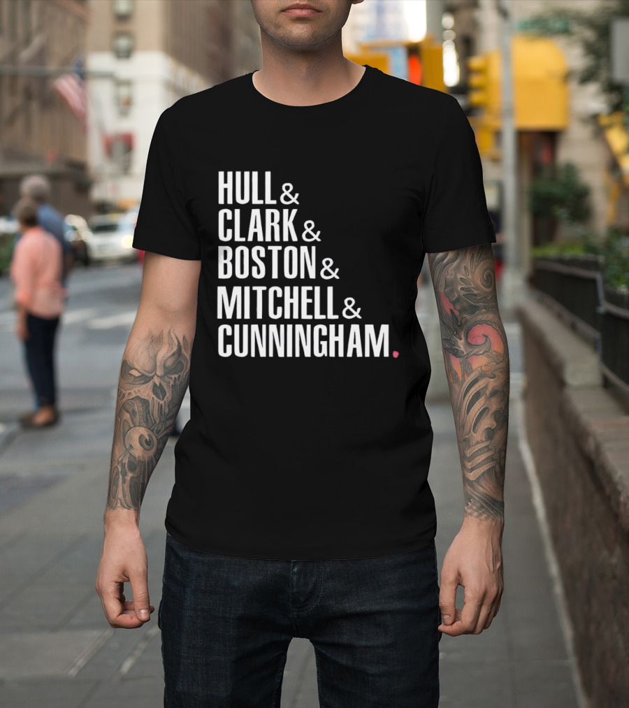 Hull Clark Boston Mitchell Cunningham Indiana Fever WNBA Basketball 2026 T-Shirt