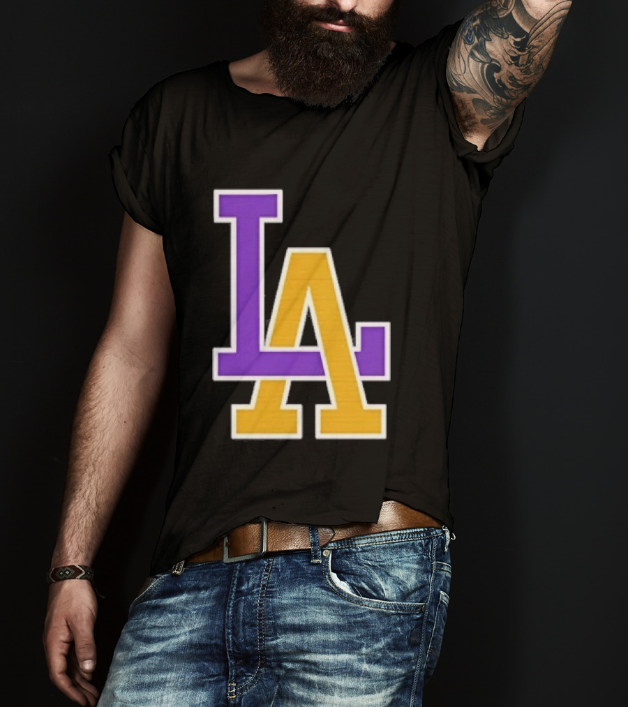 Los Angeles Lakers Purple Gold LA T-Shirt