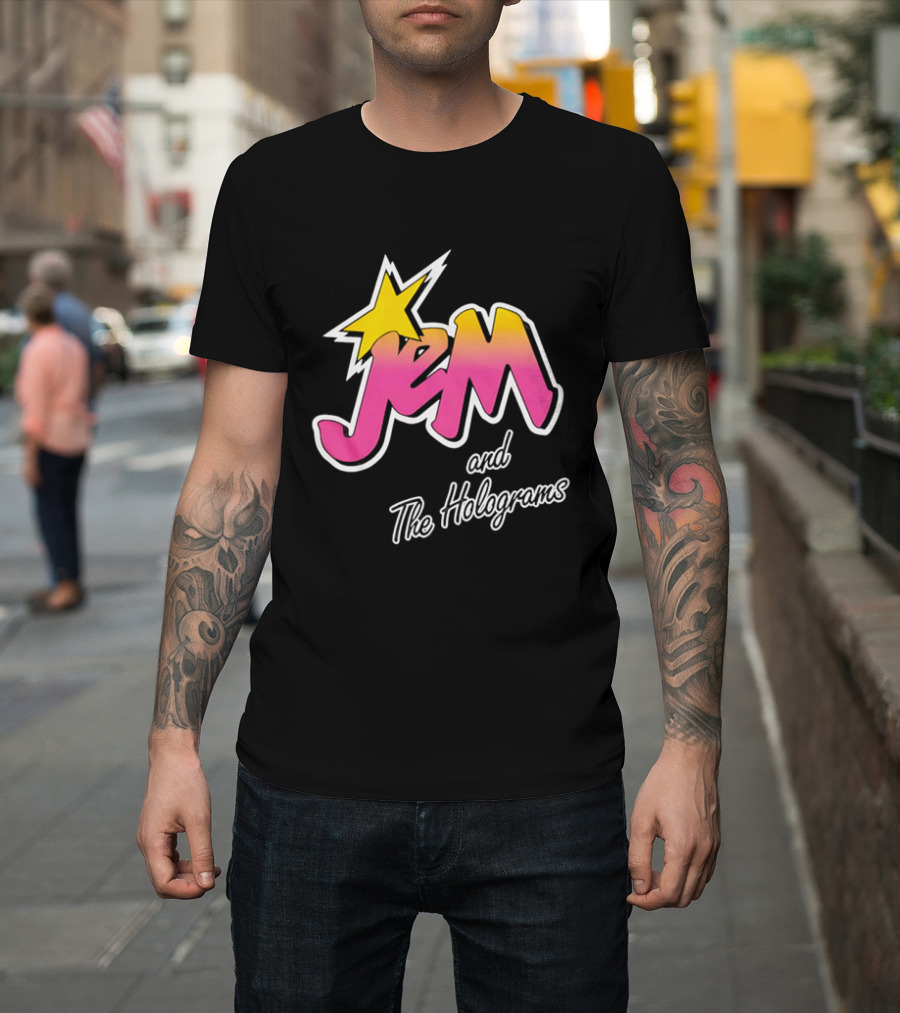 Jem And The Holograms 1980s Cartoon Logo Star Iconic Nostalgia T-Shirt