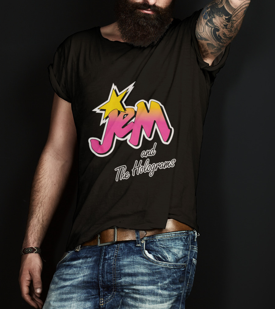 Jem And The Holograms 1980s Cartoon Logo Star Iconic Nostalgia T-Shirt