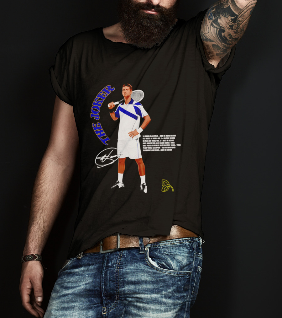 Novak Djokovic The Joker Tennis Champion Signature T-Shirt