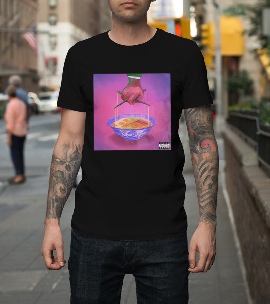 Parental Advisory Explicit Content Ramen Puppet Master Japanese Noodles Bowl T-Shirt