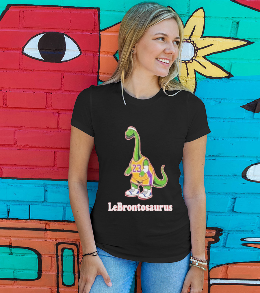 LeBrontosaurus Dinosaur Wearing Jersey 23 Basketball T-Shirt