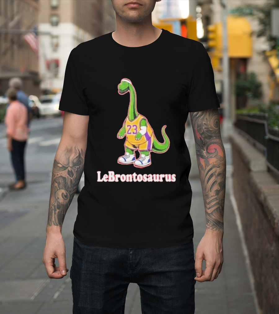 LeBrontosaurus Dinosaur Wearing Jersey 23 Basketball T-Shirt