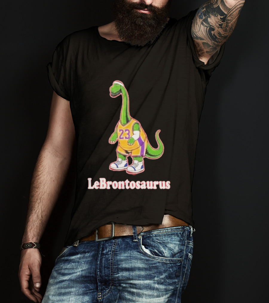 LeBrontosaurus Dinosaur Wearing Jersey 23 Basketball T-Shirt