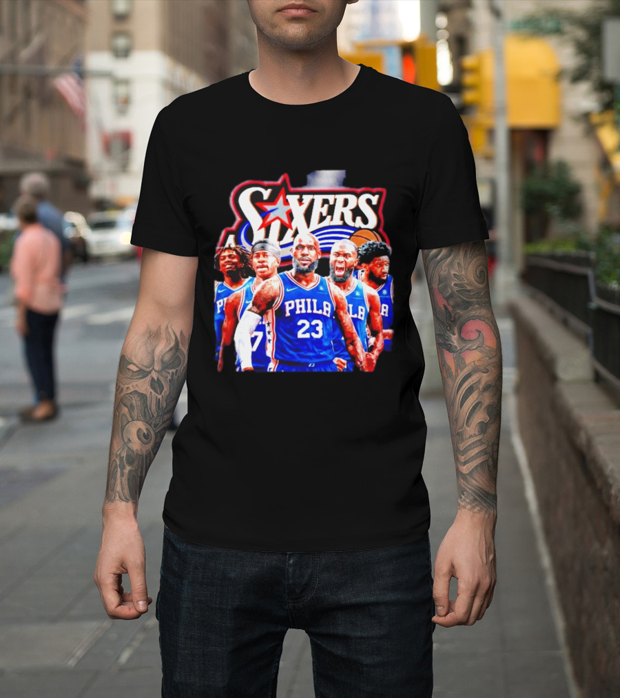 Philadelphia 76ers Star Players PHILA Jersey Sixers Basketball Team T-Shirt