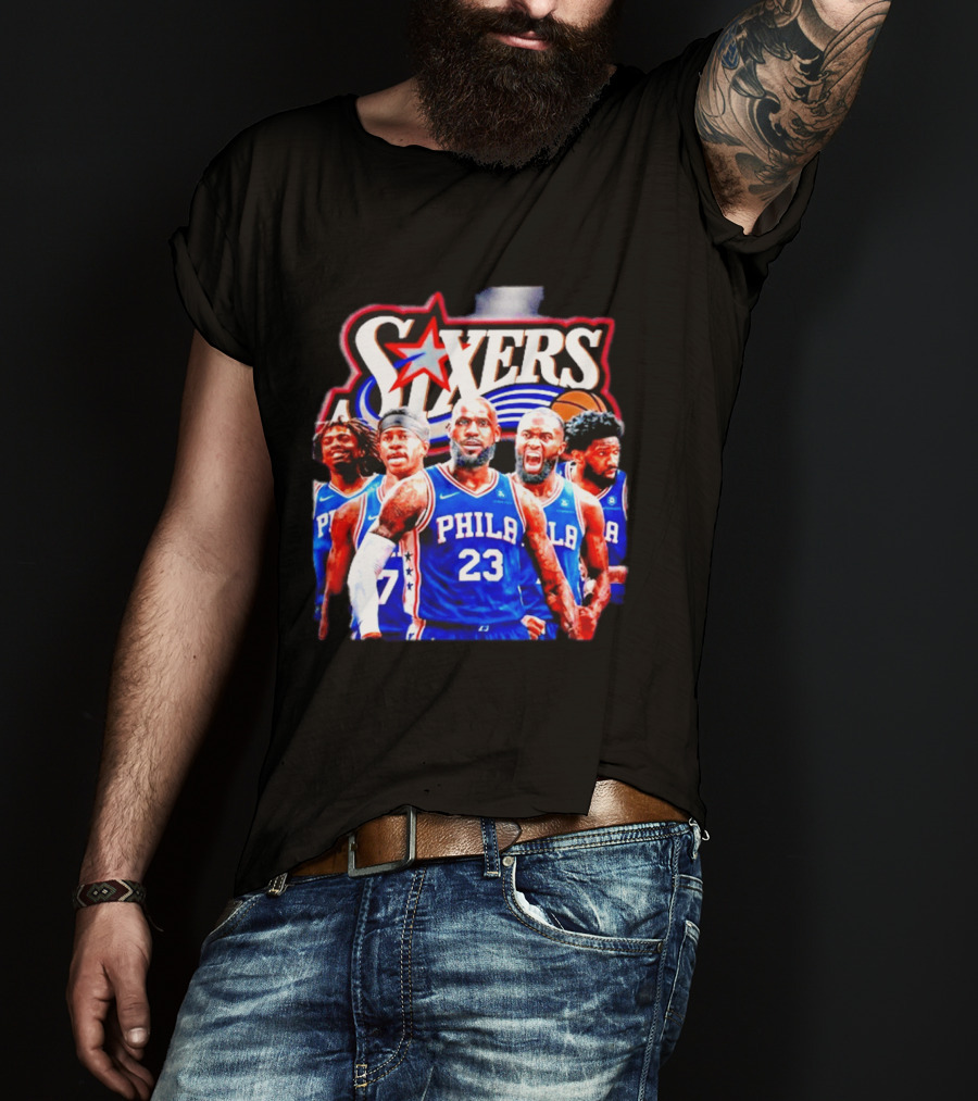 Philadelphia 76ers Star Players PHILA Jersey Sixers Basketball Team T-Shirt