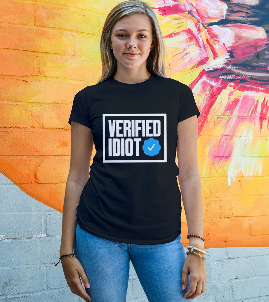 Verified Idiot Checkmark Box T-Shirt