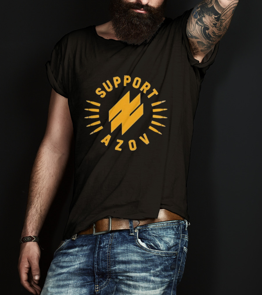 Support Azov Bullet Border T-Shirt