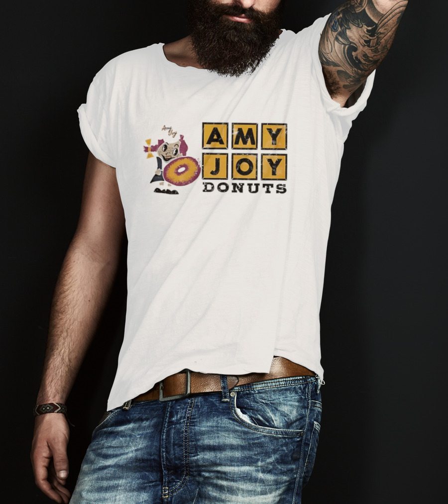 Amy Joy Donuts Retro Cartoon Character With Donut Image T-Shirt
