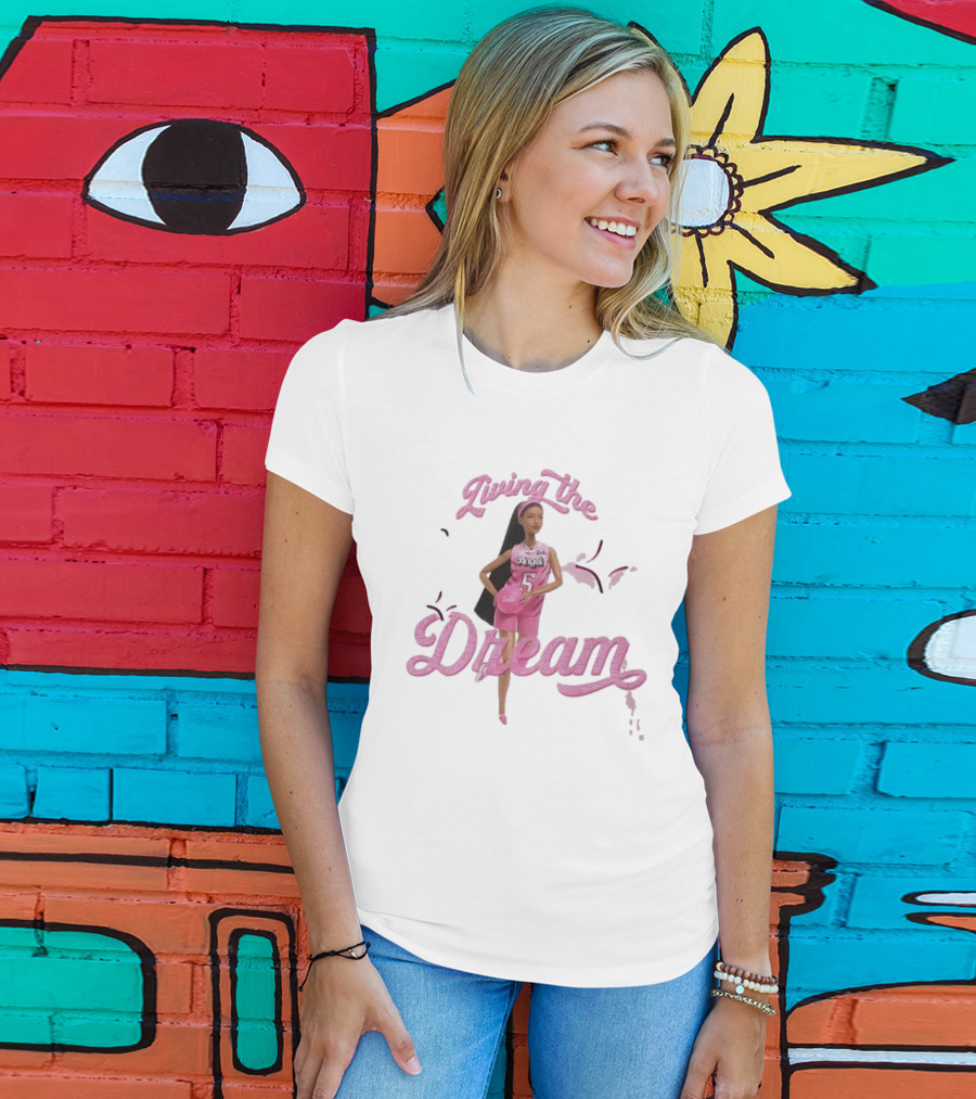 Living The Dream Barbie Angel 5 Basketball T-Shirt