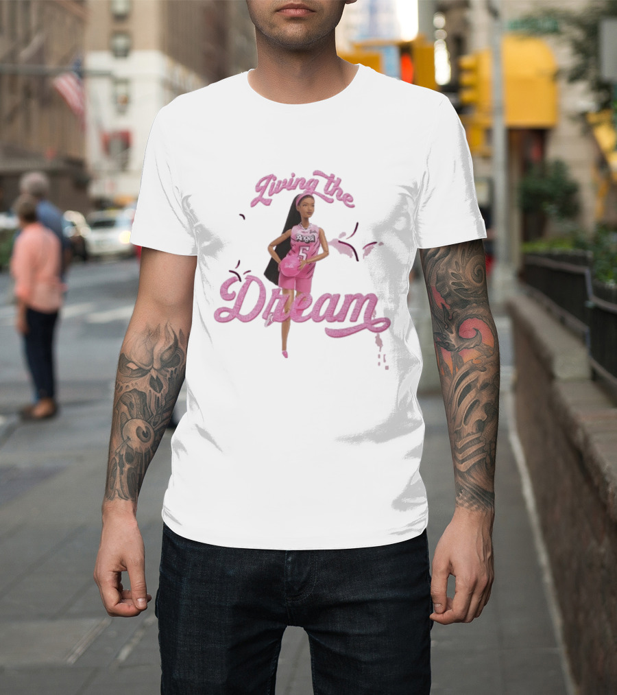 Living The Dream Barbie Angel 5 Basketball T-Shirt