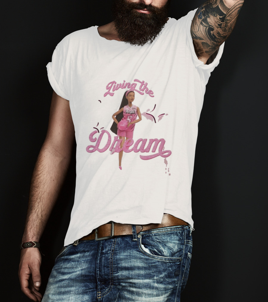 Living The Dream Barbie Angel 5 Basketball T-Shirt