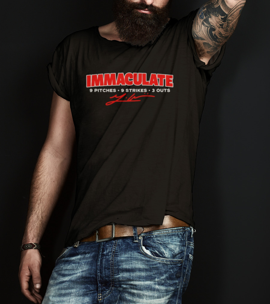 IMMACULATE 9 Pitches 9 Strikes 3 Outs T-Shirt