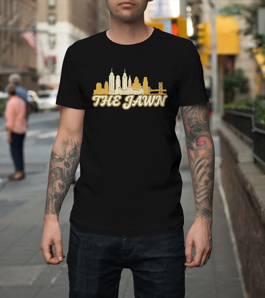 The Jawn Philadelphia Skyline LeBron James Philadelphia 76ers Basketball NBA T-Shirt