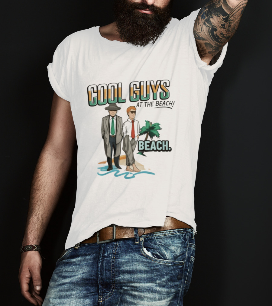 Cool Guys At The Beach Beach T-Shirt