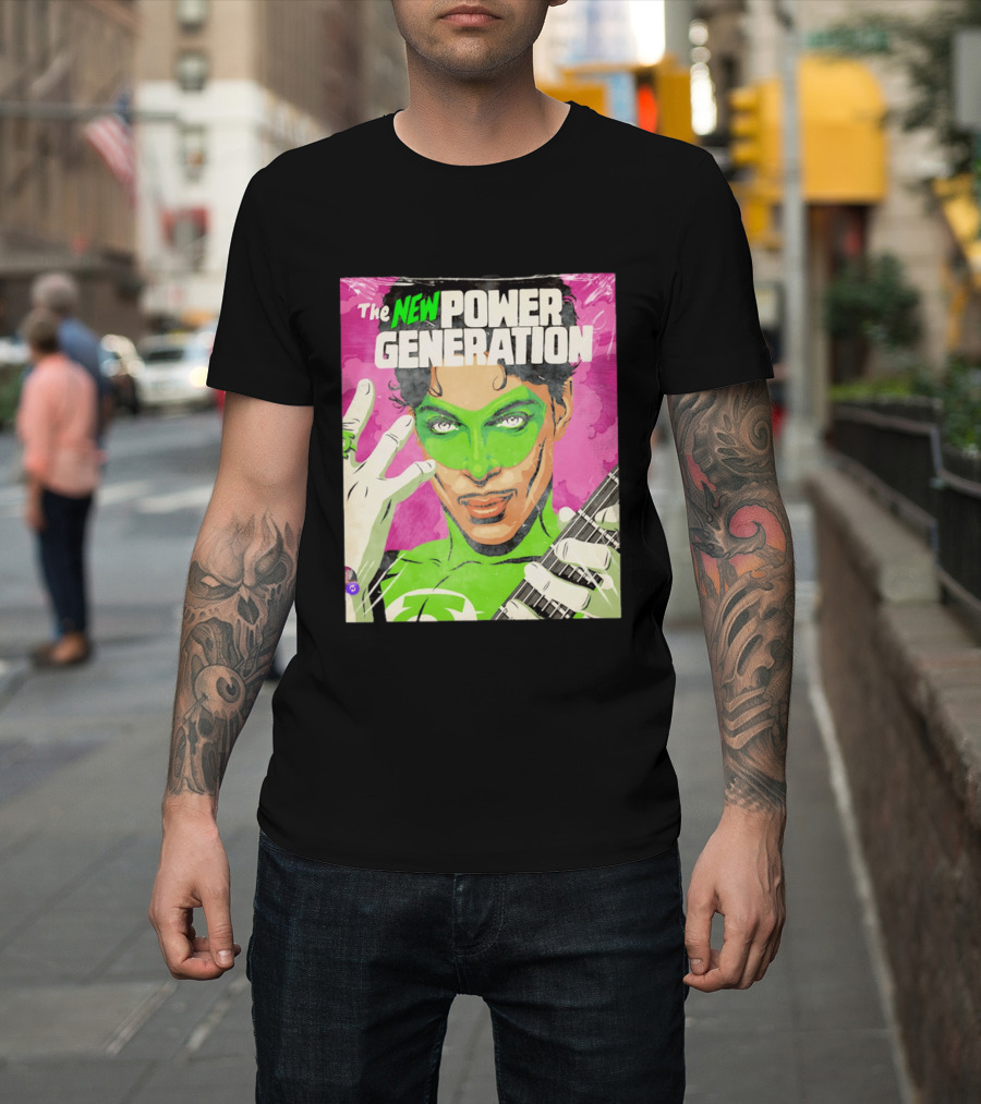 The New Power Generation Prince Green Lantern Guitar Hero T-Shirt