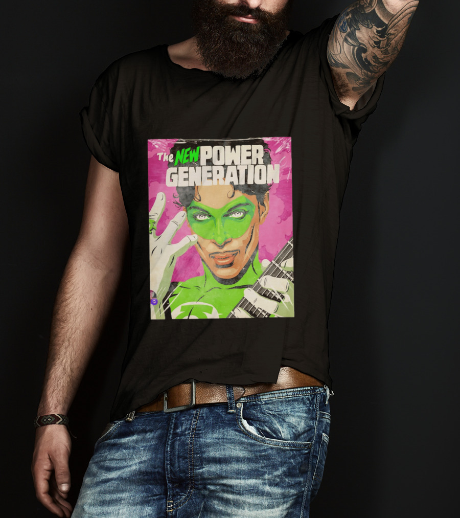 The New Power Generation Prince Green Lantern Guitar Hero T-Shirt