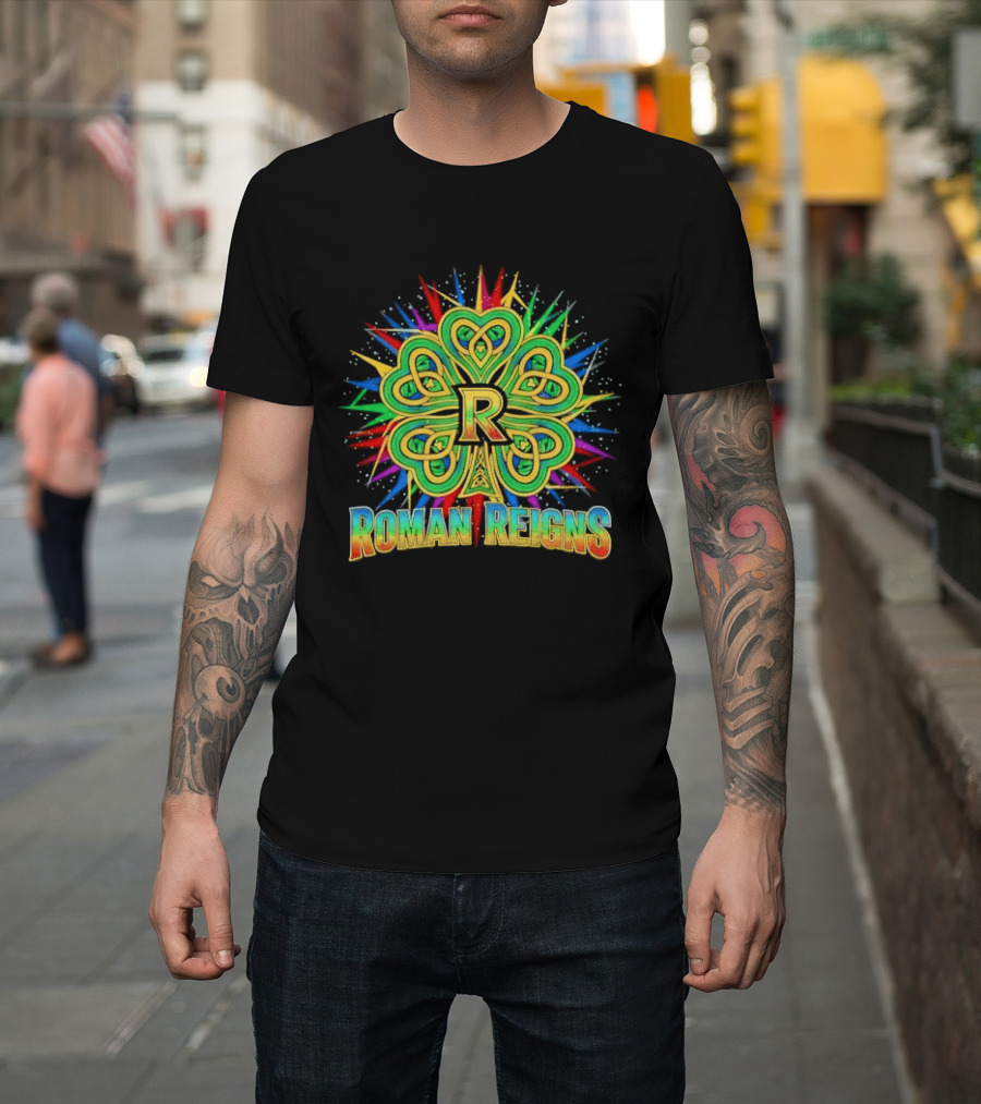 Roman Reigns Shamrock St Patrick's Day 2026 WWE Celebration T-Shirt