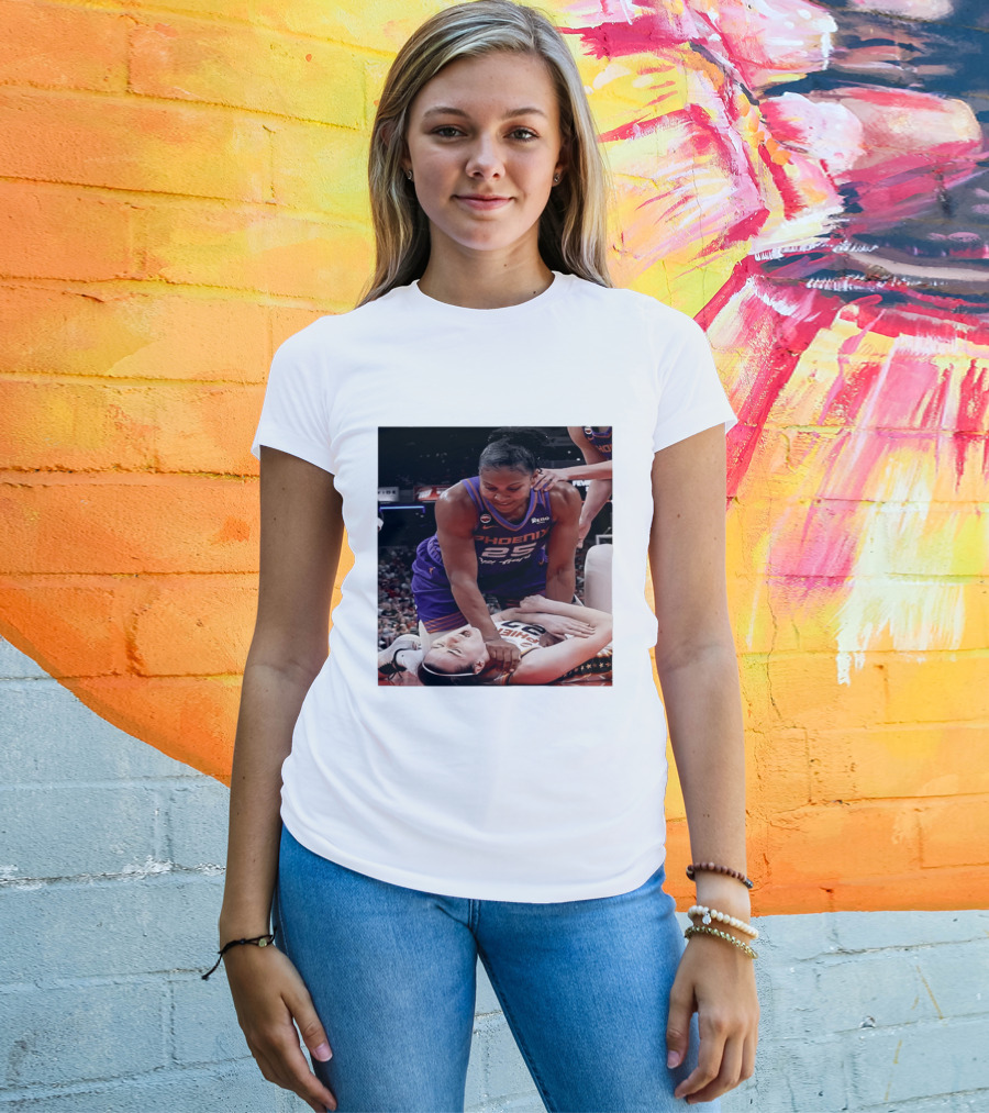 Brittney Griner Phoenix Mercury Caitlin Clark Indiana Fever NBA WNBA Crossover Moment T-Shirt