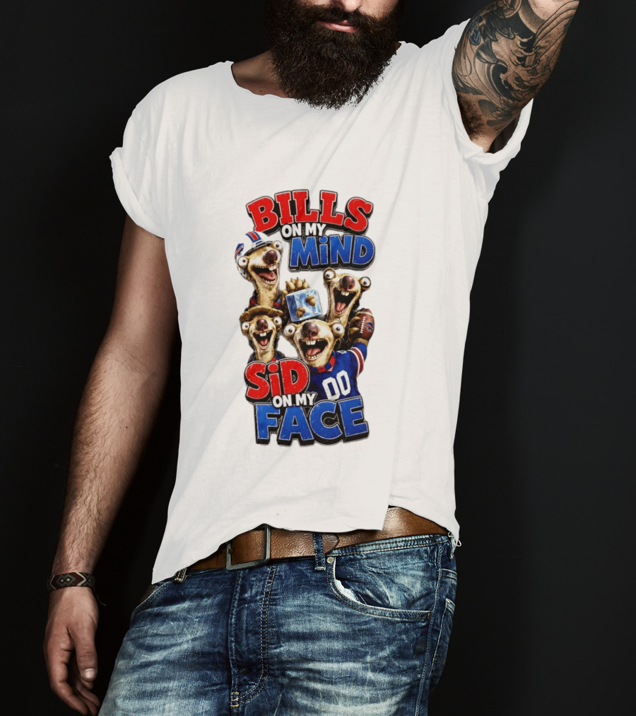 Buffalo Bills On My Mind Funny Sid Character Face Creation T-Shirt