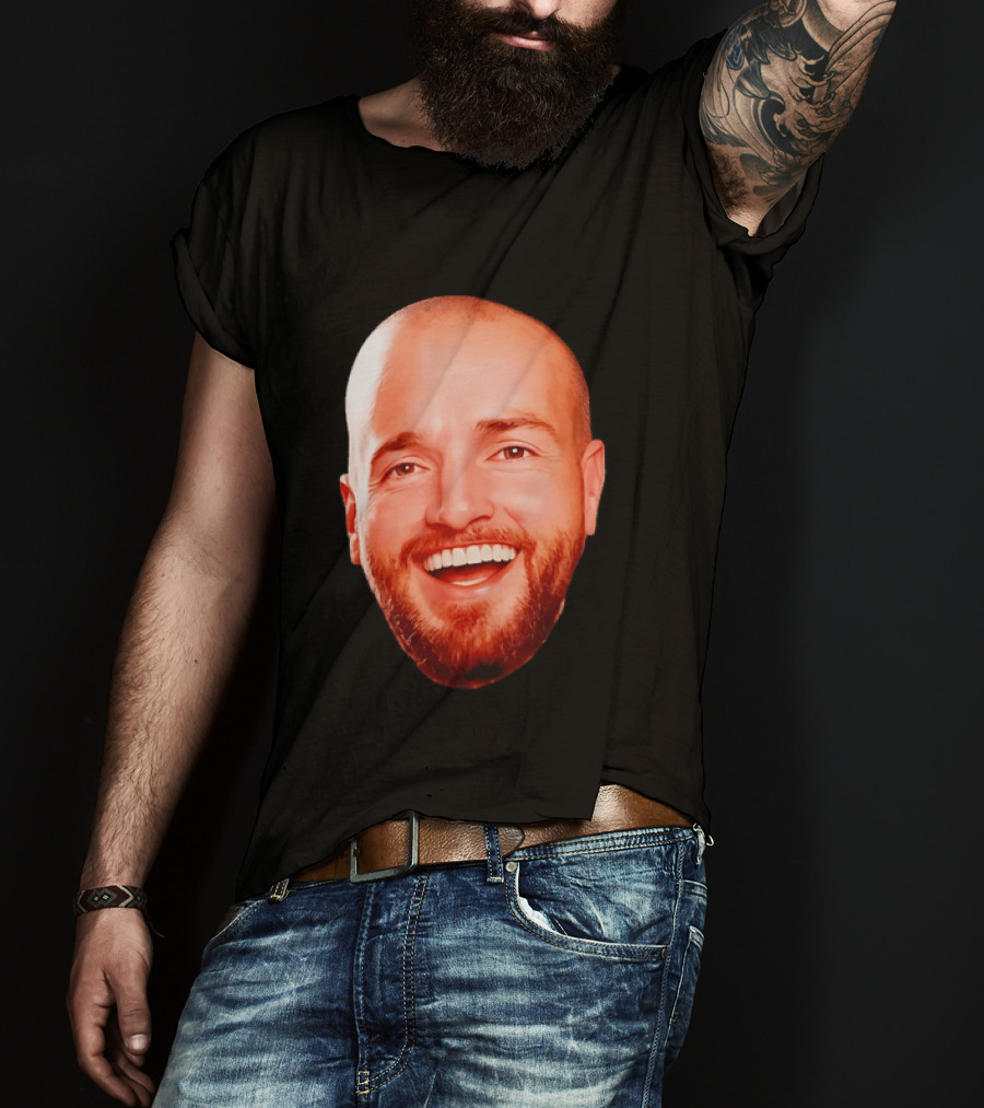 The Smiling Man Happy Face Bold Expression T-Shirt