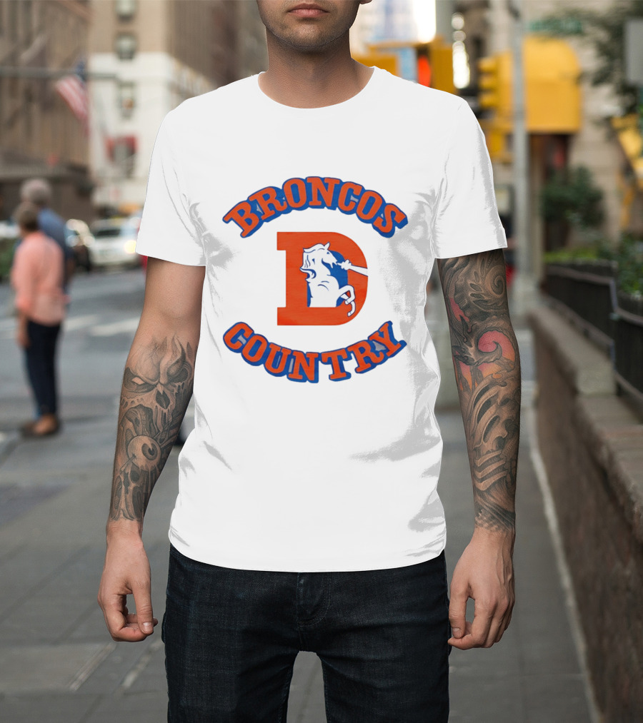 Broncos Country D Letter Horseshoe T-Shirt